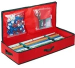 Relaxdays Aufbewahrungsbox, Rot, Textil, Wellpappe, Kunststoff, 81x14.5x35 cm,