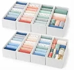 Relaxdays Schubladenorganizer, Wei&szlig;, Papier, Textil, 17x11x40 cm, Schlafzimmer,