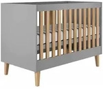 Petits-meubles Gitterbett, Grau, Holzwerkstoff, Rechteckig, 60x120 cm, Babym&ouml;bel,