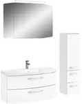 Pelipal Badezimmer Cassca, Wei&szlig;, Wei&szlig; Hochglanz, Holzwerkstoff, 4-teilig, 8