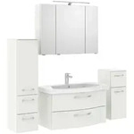 Pelipal Badezimmer 6005, Wei&szlig; Hochglanz, Wei&szlig;, Holzwerkstoff, 5-teilig, 9 F&auml;cher,