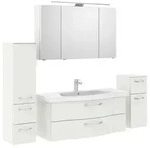 Pelipal Badezimmer 6005, Wei&szlig; Hochglanz, Wei&szlig;, Holzwerkstoff, 5-teilig, 9 F&auml;cher,