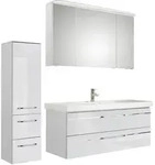 Pelipal Badezimmer Balto, Wei&szlig; Hochglanz, Wei&szlig;, Holzwerkstoff, 4-teilig, 8 F&auml;cher,