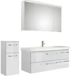 Pelipal Badezimmer Balto, Wei&szlig;, Wei&szlig; Hochglanz, Holzwerkstoff, 4-teilig, 7 F&auml;cher,