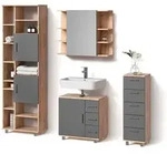 Livinity&reg; Badm&ouml;bel-Set, Eiche, Holzwerkstoff, 20 F&auml;cher, 8 Schubladen,...