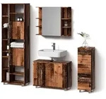 Livinity&reg; Badm&ouml;bel-Set, Wildeiche, Holzwerkstoff, 20 F&auml;cher, 7 Schubladen,