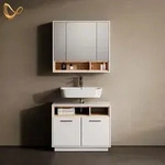 Livinity&reg; Badm&ouml;bel-Set, Wei&szlig;, Holzwerkstoff, 11 F&auml;cher, Rechteckig,...