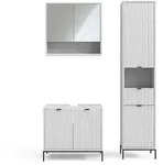Vicco Badm&ouml;bel-Set, Wei&szlig;, Holzwerkstoff, 10 F&auml;cher, 1 Schubladen, nicht...