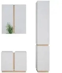 Vicco Badm&ouml;bel-Set, Wei&szlig;, Holzwerkstoff, 10 F&auml;cher, nicht einzeln