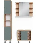 Vicco Badm&ouml;bel-Set, Gr&uuml;n, Holzwerkstoff, 20 F&auml;cher, nicht einzeln