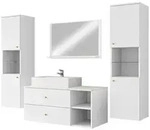 Mirjan24 Badm&ouml;bel-Set, Wei&szlig;, Holzwerkstoff, 2 Schubladen, Rechteckig,...