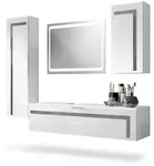 Vladon Badm&ouml;belset, Dunkelgrau, Holzwerkstoff, 210x185x51 cm, Badezimmer,