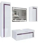 Vladon Badm&ouml;belset, Brombeere, Holzwerkstoff, 200x193x51 cm, Badezimmer,