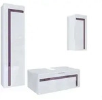 Vladon Badm&ouml;belset, Brombeere, Holzwerkstoff, 200x193x51 cm, Badezimmer,
