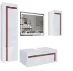 Vladon Badm&ouml;belset, Bordeaux, Holzwerkstoff, 200x193x51 cm, Badezimmer,