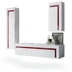 Vladon Badm&ouml;belset, Bordeaux, Holzwerkstoff, 210x185x51 cm, Badezimmer,