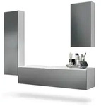 Vladon Badm&ouml;belset, Graphit, Holzwerkstoff, 210x185x51 cm, Badezimmer,...