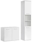 Mokebo Badm&ouml;bel-Set, Wei&szlig;, Holzwerkstoff, 103x180x34 cm, Badezimmer,...