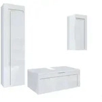 Vladon Badm&ouml;belset, Creme, Holzwerkstoff, 200x193x51 cm, Badezimmer,...