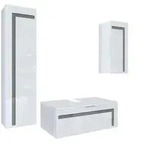Vladon Badm&ouml;belset, Grau, Holzwerkstoff, 200x193x51 cm, Badezimmer,...