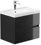 Home Deluxe Badm&ouml;bel, Schwarz, Holz, Keramik, 60x48x41 cm, Badezimmer,...