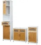 MCW Badset, Braun, Holz, 40x180x31 cm, Badezimmer, Badm&ouml;belsets &...