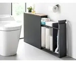 Yamazaki Badezimmer-Ablage, Schwarz, Metall, 14x55x56 cm, Badezimmer,