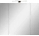 Xora Spiegelschrank, Graphit, Silber, Glas, 9,5 mm, 6 F&auml;cher, 80x71x23 cm, Made in