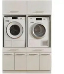 Hauswirtschaftsraum Laundreezy, Wei&szlig;, Holzwerkstoff, 2 Schublade(n) Schubladen,