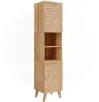 Vicco Badschrank, Natur, Holzwerkstoff, 3 F&auml;cher, Rechteckig, 40x177x36 cm,