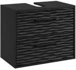 Badplaats Waschbeckenunterschrank, Schwarz, Holz, Rechteckig, 60x50x35 cm,
