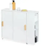Relaxdays Nischenschrank, Wei&szlig;, Holzwerkstoff, Holz, Kunststoff, 19.5x62x64 cm,