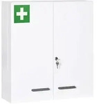 Kleankin Medizinschrank,, Wei&szlig;, Metall, 6 F&auml;cher, 55x60x18 cm, Badezimmer,