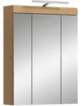 Mid.you Spiegelschrank, Eiche Artisan, Holzwerkstoff, 6 F&auml;cher, 60x79x18 cm, FSC