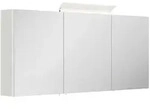 Mid.you Spiegelschrank, Wei&szlig; Hochglanz, Glas, 6 F&auml;cher, 140x62x17 cm,