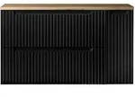 Lomado Waschbeckenschrank, Schwarz, Holzwerkstoff, 100x60x40 cm, Badezimmer,