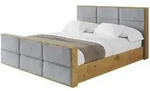 Altdecor Polsterbett, Grau, Textil, H3 + H4, 180x200 cm, Schlafzimmer, Betten,