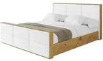 Altdecor Polsterbett, Wei&szlig; Hochglanz, Textil, 140x200 cm, Schlafzimmer, Betten,