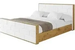 Altdecor Polsterbett, Wei&szlig; Hochglanz, Textil, 120x200 cm, Schlafzimmer, Betten,