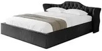 Altdecor Polsterbett, Schwarz, Textil, 200x200 cm, Schlafzimmer, Betten,