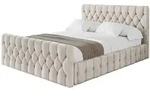 Altdecor Polsterbett, Beige, Textil, H3 + H4, 180x200 cm, Schlafzimmer, Betten,