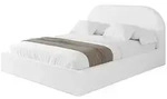 Altdecor Polsterbett, Wei&szlig; Hochglanz, Textil, 200x200 cm, Schlafzimmer, Betten,