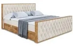 Altdecor Boxbett, Beige, Holzwerkstoff, H3, H&ouml;he ca. 20 cm, 180x200 cm,