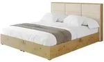 Altdecor Polsterbett, Creme, Textil, H3 + H4, 140x200 cm, Schlafzimmer, Betten,