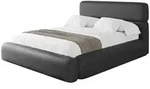 Altdecor Polsterbett, Schwarz Hochglanz, Textil, 120x200 cm, Schlafzimmer,...