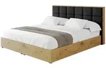 Altdecor Polsterbett, Schwarz, Textil, 140x200 cm, Schlafzimmer, Betten,