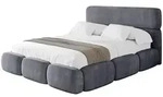 Altdecor Polsterbett, Dunkelgrau, Textil, H3 + H4, 180x200 cm, Schlafzimmer,...