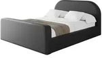 Altdecor Polsterbett, Schwarz Hochglanz, Textil, 200x200 cm, Schlafzimmer,...