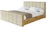 Altdecor Polsterbett, Taupe, Textil, H3 + H4, 180x200 cm, Schlafzimmer, Betten,