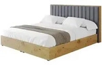 Altdecor Polsterbett, Dunkelgrau, Textil, 200x200 cm, Schlafzimmer, Betten,